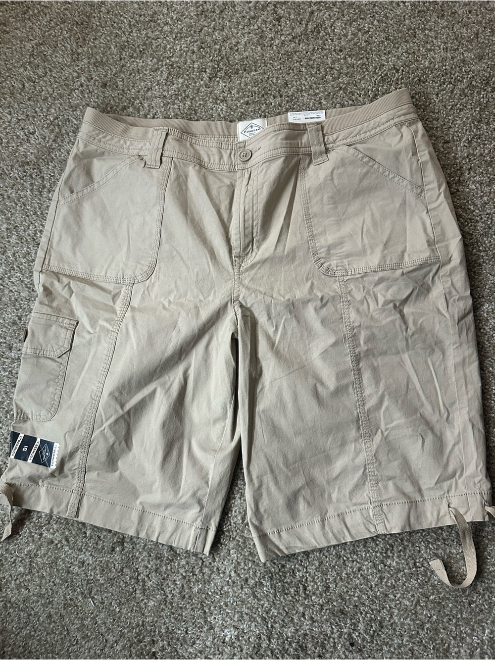 St. John's Bay Khaki Cargo Shorts for women